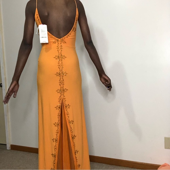 MORGAN & Co | Prom Jersey Dress beaded Size 1/2 - Picture 8 of 9